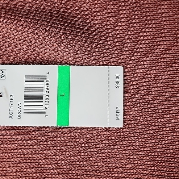 Artr Women's Avery Puff-Sleeve Open-Back Top size large and xl brown - Picture 4 of 7